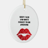 Romantic chic luxe red lips keramik ornament (Rechts)