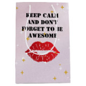 Romantic chic luxe red lips mittlere geschenktüte (Vorderseite)