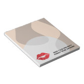 Romantic chic luxe red lips notizblock (angewinkelt)