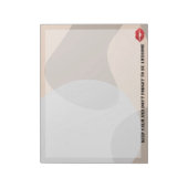 Romantic chic luxe red lips notizblock (Rotiert)