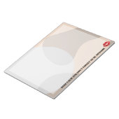 Romantic chic luxe red lips notizblock (angewinkelt)