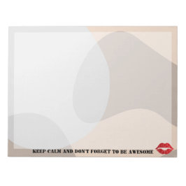 Romantic chic luxe red lips notizblock