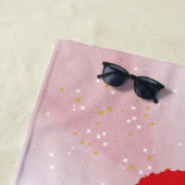 Romantic chic luxe red lips strandtuch (Beispiel)