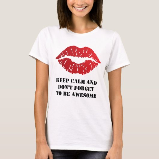 Romantic chic luxe red lips T-Shirt (Vorderseite)