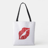 Romantic chic luxe red lips tasche (Rückseite)