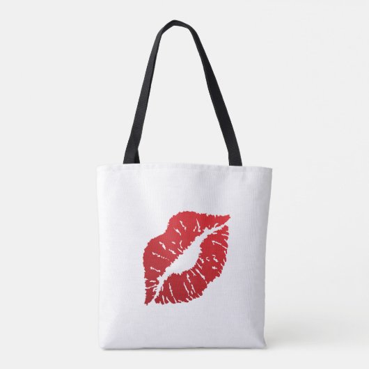 Romantic chic luxe red lips tasche (Rückseite)