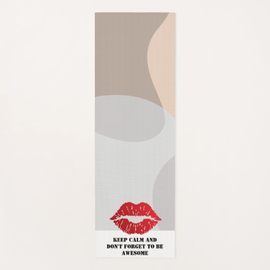 Romantic chic luxe red lips yogamatte (Vorderseite)
