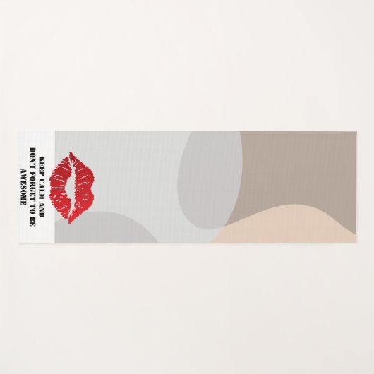 Romantic chic luxe red lips yogamatte (Vorderseite (Horizontal))