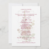 Romantic Chic Rustic Botanical Wildflowers Wedding Einladung (Rückseite)