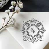 Romantic Chic Wedding Ornate Monogram Initials Gummistempel