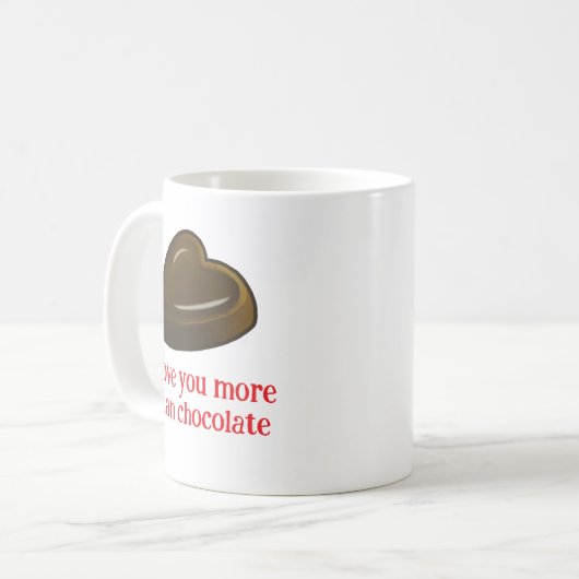 Romantic Chocolate Heart Kaffeetasse (Vorderseite Links)