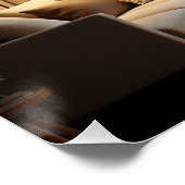 Romantic City Night with Heart Lights Poster (Ecke)