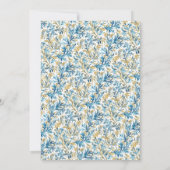 Romantic Classic Blue Crest Monogram Wedding Einladung (Rückseite)