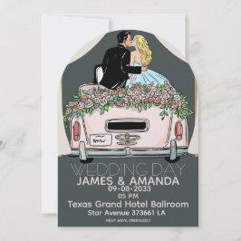 Romantic Classic Couple Wedding Invitation Einladung