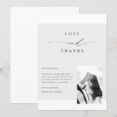 Romantic Classic Formal Wedding Photo Dankeskarte (Vorne/Hinten)