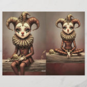  Romantic Clown Scrapbooking Sheet Briefbogen (Rückseite)