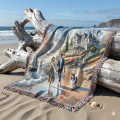 Romantic Coastal Cottage Sunset Stroll Decke