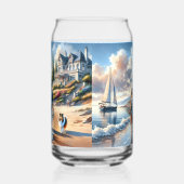 Romantic Coastal Cottage Sunset Stroll Dosenglas (Rechts)