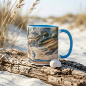 Romantic Coastal Cottage Sunset Stroll Tasse