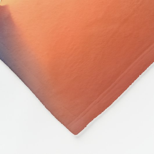 Romantic Coastal Sunset Lighthouse Walk Fleecedecke (Ecke)