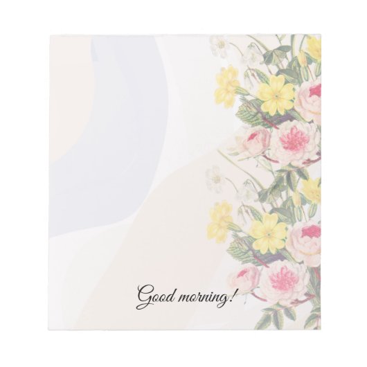 Romantic cottage flowers wallpaper notizblock (Vorderseite)