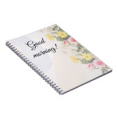 Romantic cottage flowers wallpaper notizblock (Rechte Seite)