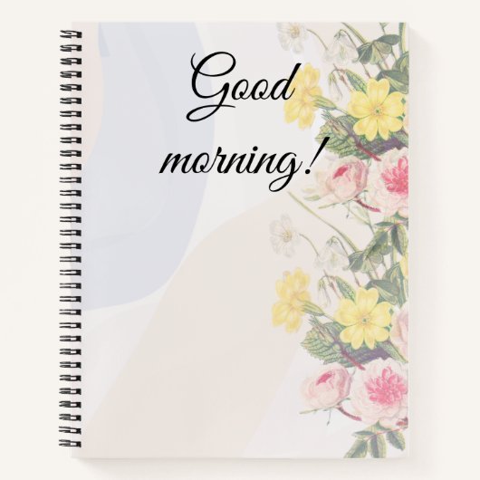 Romantic cottage flowers wallpaper notizblock (Vorderseite)