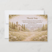 Romantic Countryside Floral Birthday Dankeskarte (Vorderseite)