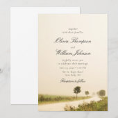 Romantic Countryside Landscape Wedding Invitation Einladung (Vorne/Hinten)