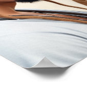 Romantic Couple Beach Digital Art Poster (Ecke)