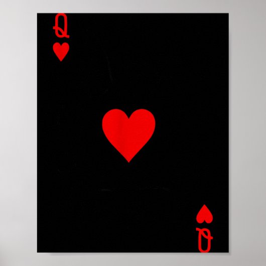 Romantic Couple Kiss Queen Of Hearts Ker Playing C Poster (Vorne)
