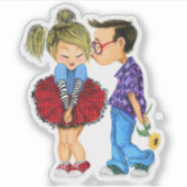 Romantic Couple Liebe Sticker - Kiss (Vorderseite)
