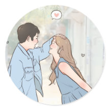 Romantic Couple Liebe Stickers - Elegante Geschenk