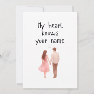 Romantic Couple Love Card, Valentine's Day Feiertagskarte