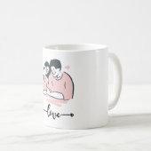 Romantic Couple Mug | Love Coffee Cup for Couples Kaffeetasse (VorderseiteRechts)