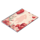 Romantic Couple Notebook Valentine Gift with Ros Notizblock (Linke Seite)