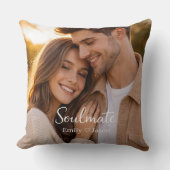 Romantic Couple Photo Personalized Cushion Gift Kissen (Vorderseite)