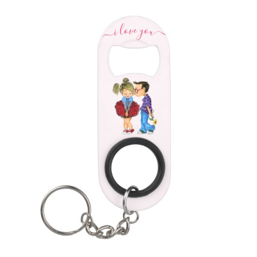 Romantic Couple Schlüsselanhänger Flaschenöffner - (Vorderseite)