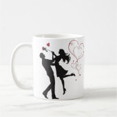 Romantic Couple Silhouette Love – Heart Valentine Kaffeetasse (Links)