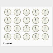 Romantic Couple Silhouette Wedding Sticker Seal (Blatt)