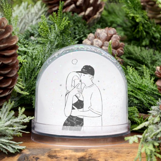Romantic Couple Snow Globe - Liebe Geschenk für Pa Schneekugeln (Winter)