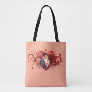 Romantic Couple Tote Bag Love Gift Tasche