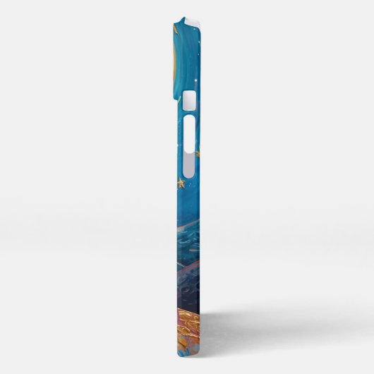 Romantic Couple Under Moonlight Aesthetic iPhone C iPhone Hülle (Linke Seite)