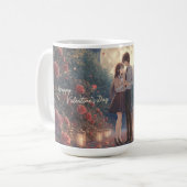 Romantic Couple Valentine's Day Mug Kaffeetasse (Vorderseite Links)