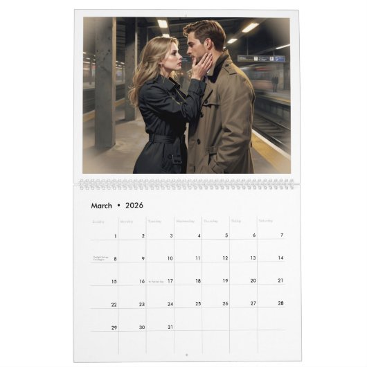 Romantic Couples 2026 Calendar 00B Kalender (Mär 2026)