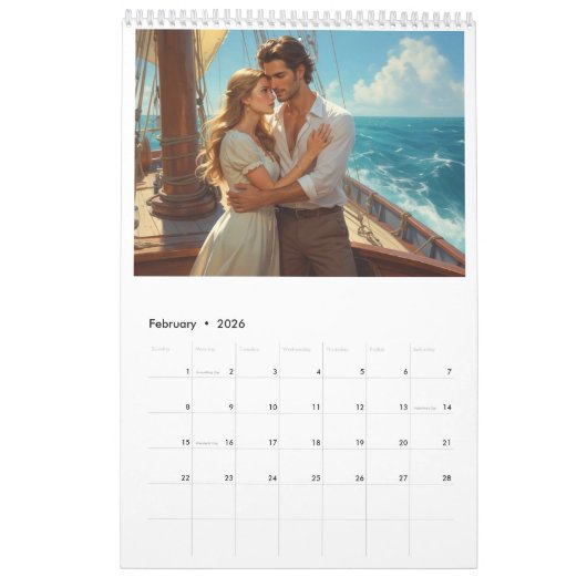 Romantic Couples Calendar 2026 02B Kalender (Feb 2026)
