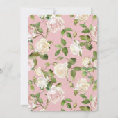 Romantic Cream Blush Pink Floral Wedding Einladung (Rückseite)