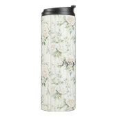 Romantic Cream Roses Floral Thermosbecher (Nach links gedreht)