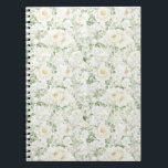Romantic Cream White Roses Floral  Notizblock<br><div class="desc">Romantic Cream White Roses Floral</div>