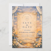 Romantic Cruise Sunset Wedding Save The Date (Vorderseite)